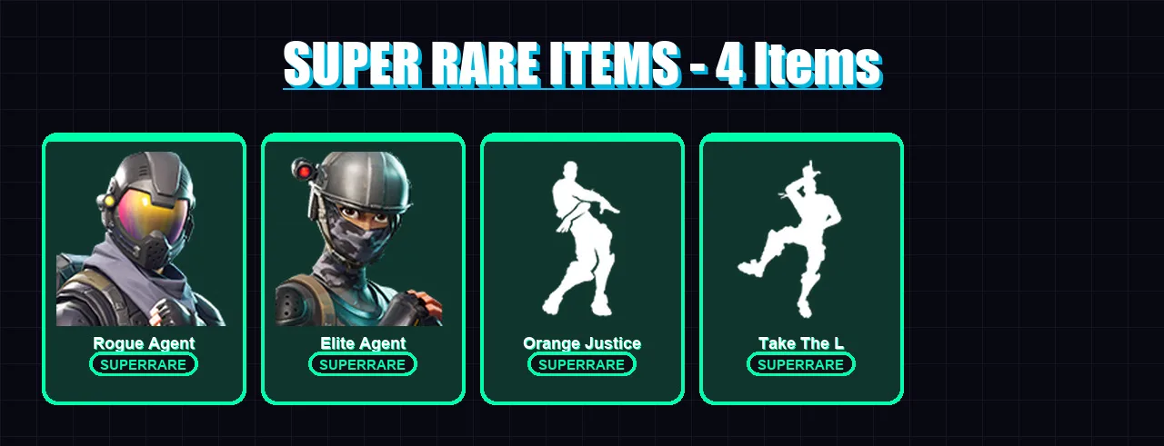[PS4/PS5/XBOX/PC] | Rogue Agent | Elite Agent | Drift | The Visitor | Valor | 41 skin | 36 pickaxe | 43 emote | 34 glider | Lv669