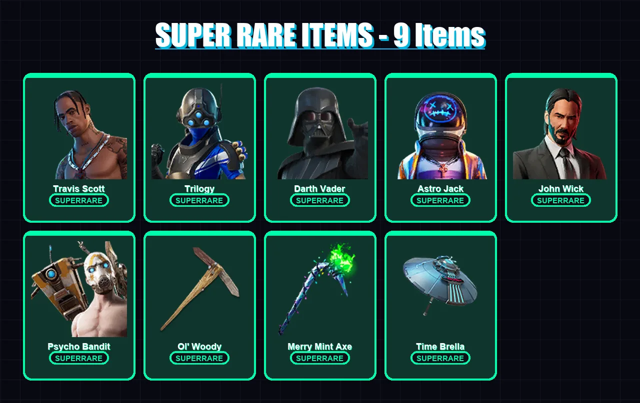 [PS4/PS5/XBOX/PC] | Travis Scott | Trilogy | Darth Vader | Astro Jack | John Wick | 367 skin | 373 pickaxe | 282 emote | 248 glider | Lv3267 — Fortnite account
