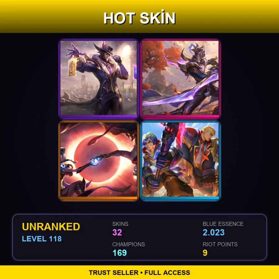 VN | Lv118 | Unranked | 32 Skin | 169 Champ — Tpa Ezreal