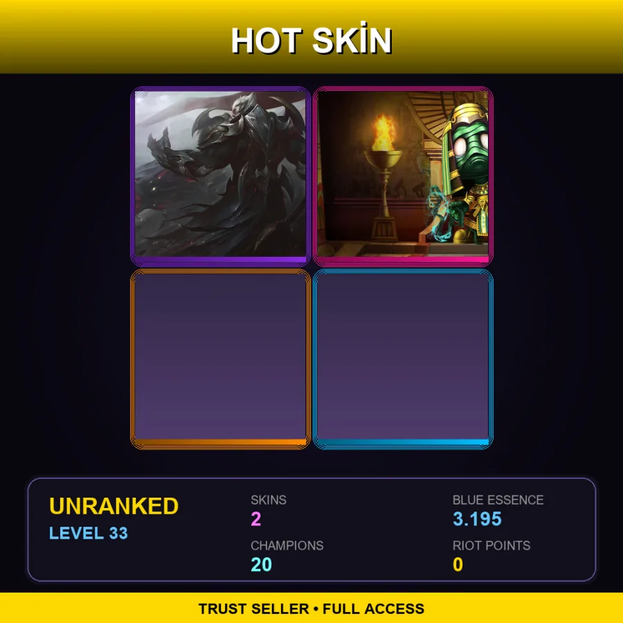 LAS | Lv33 | Unranked | 2 Skin | 20 Champ