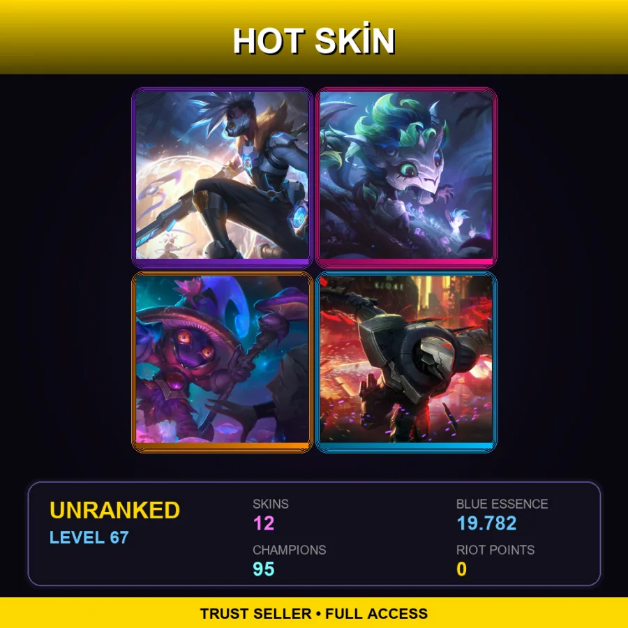 LAN | Lv67 | Unranked | 12 Skin | 95 Champ — Elderwood Gnar