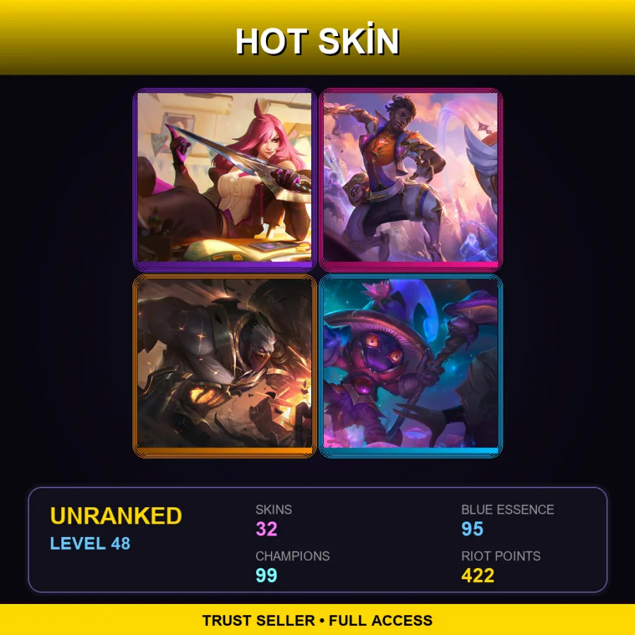 EUNE | Lv48 | Unranked | 32 Skin | 99 Champ