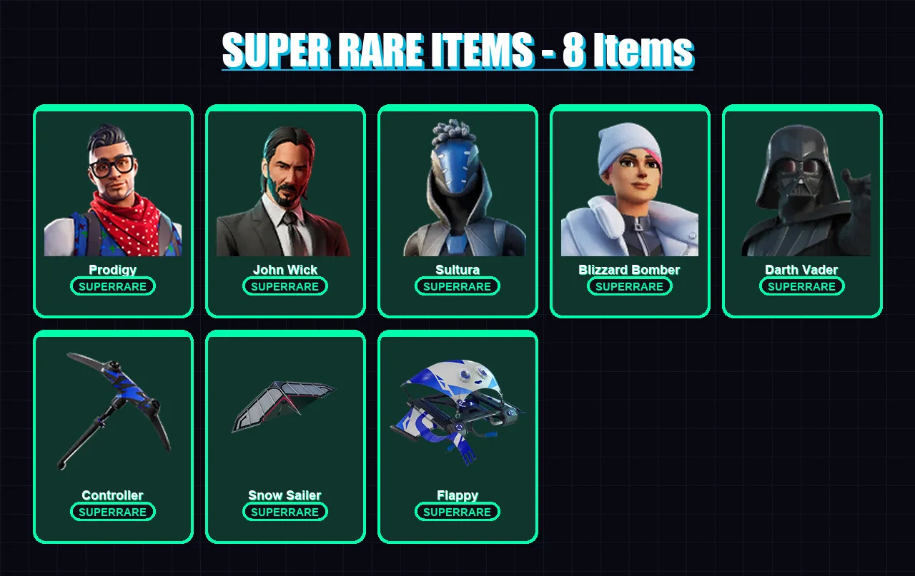 [PS4/PS5/XBOX/PC] | Prodigy | John Wick | Sultura | Blizzard Bomber | Darth Vader | 39 skin | 39 pickaxe | 23 emote | 30 glider | Lv322 — Fortnite account