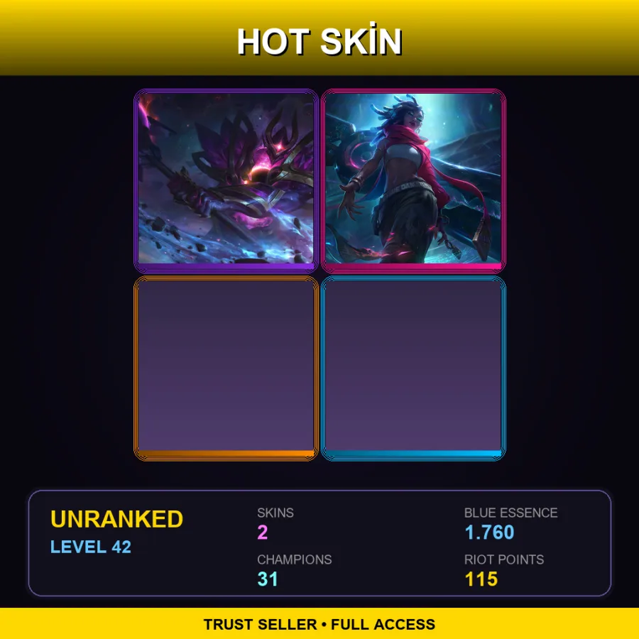BR | Lv42 | Unranked | 2 Skin | 31 Champ