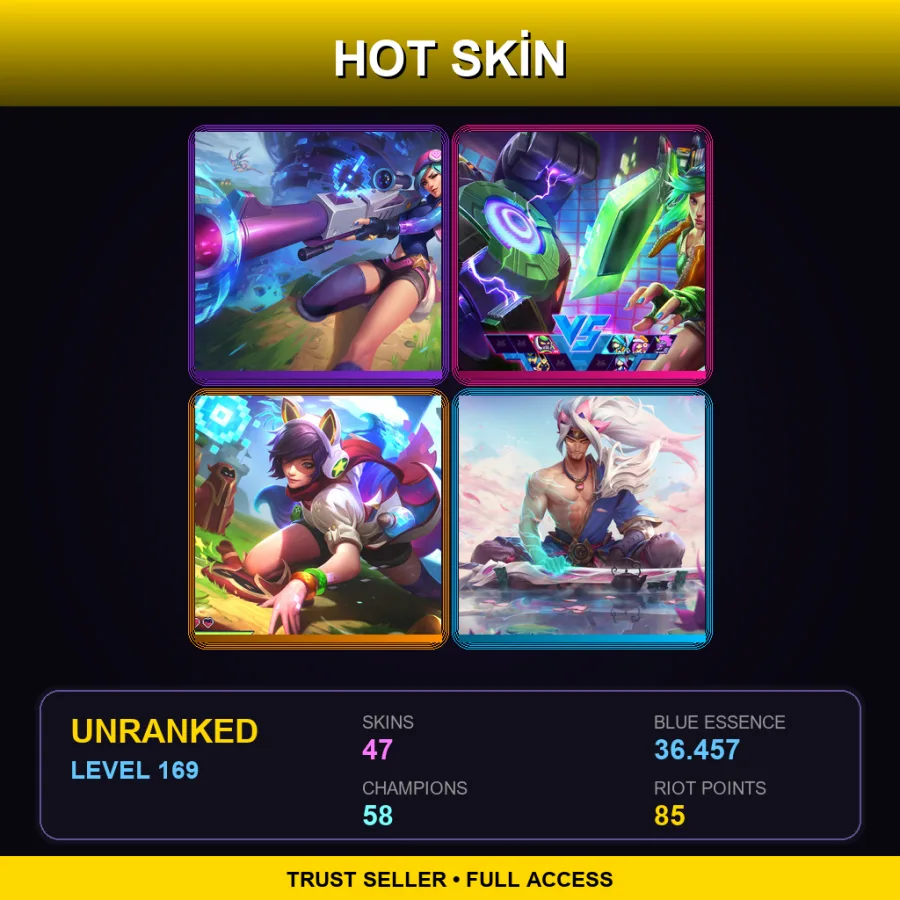 SG | Lv169 | Unranked | 47 Skin | 58 Champ