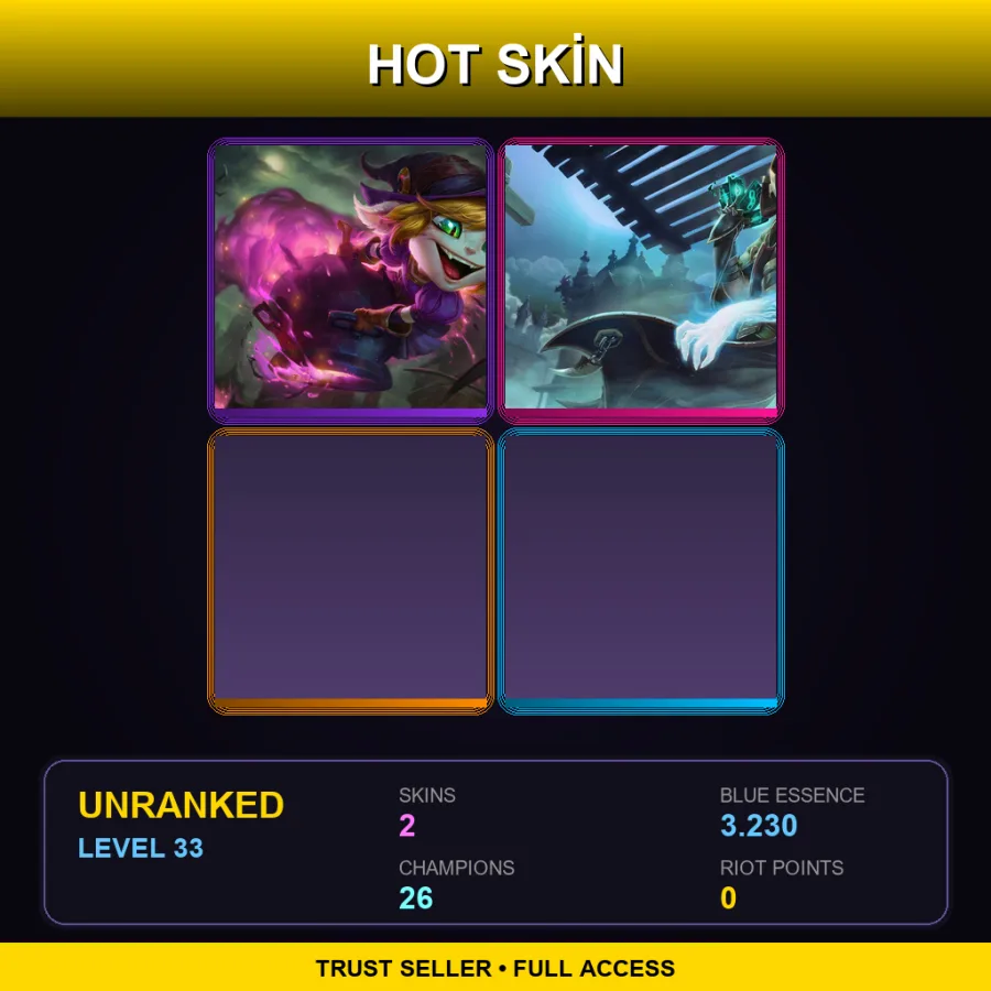 EUNE | Lv33 | Unranked | 2 Skin | 26 Champ