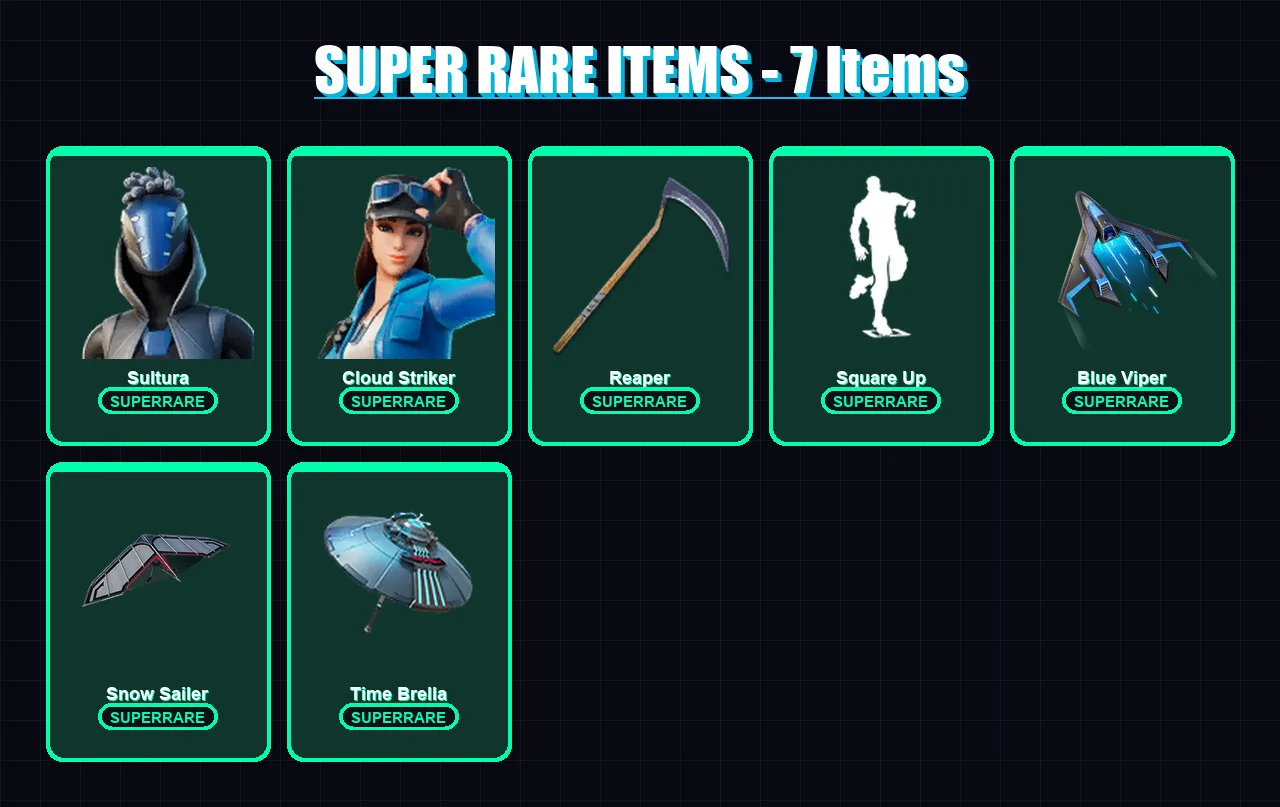 [PC/XBOX] | Sultura | Cloud Striker | Spectra Knight | Snap | The Origin | 76 skin | 99 pickaxe | 58 emote | 78 glider | Lv784