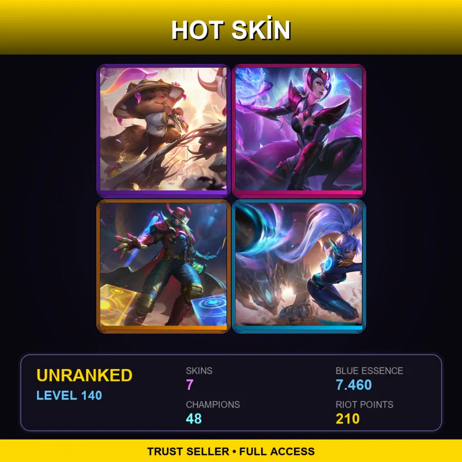 LAS | Lv140 | Unranked | 7 Skin | 48 Champ