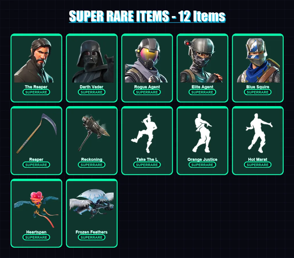 [PC/PSN] | The Reaper | Darth Vader | Rogue Agent | Elite Agent | Blue Squire | 105 skin | 79 pickaxe | 97 emote | 82 glider | Lv886 — Game account