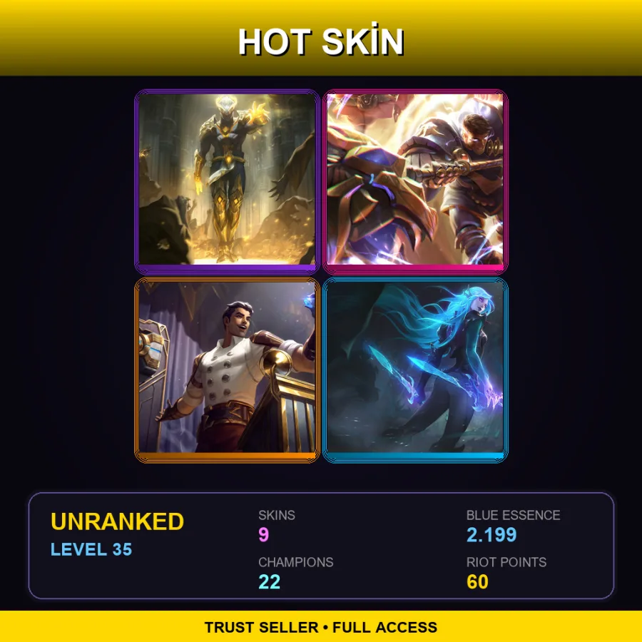 EUNE | Arclight Brand | Jayce Brighthammer | Arcane Inventor Jayce | Death Sworn Katarina | 9 Skin | 22 Champ | Lv35