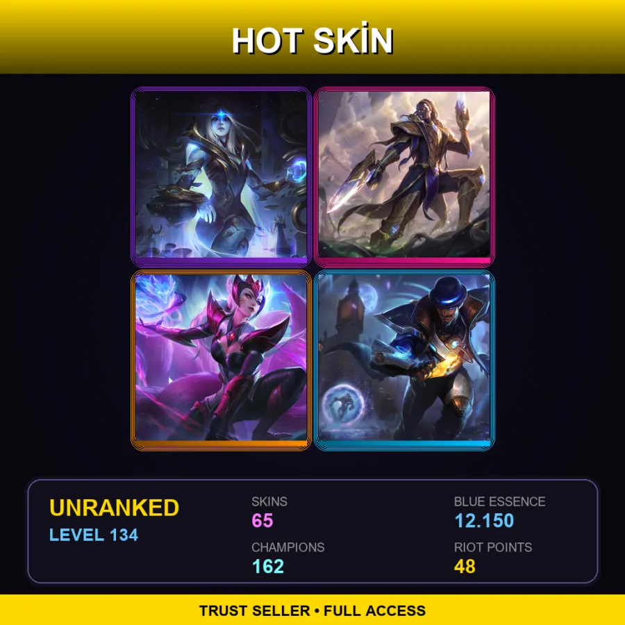 SG | Lv134 | Unranked | 65 Skin | 162 Champ