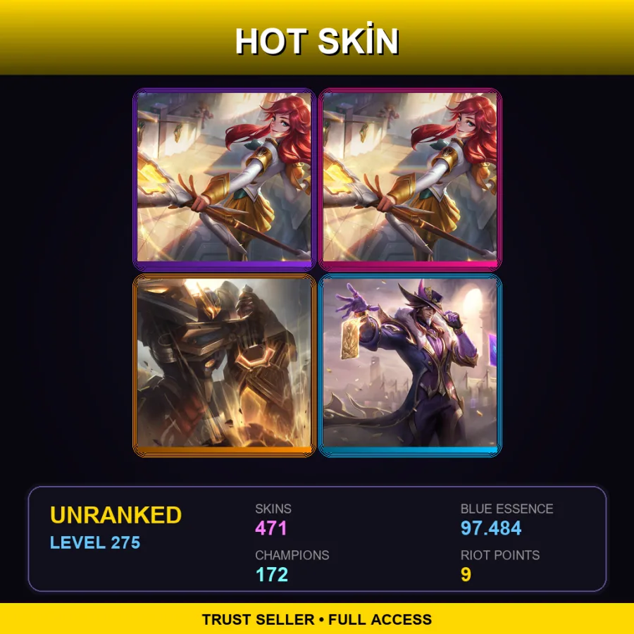 EUW | Lv275 | Unranked | 471 Skin | 172 Champ — Dunkmaster Darius