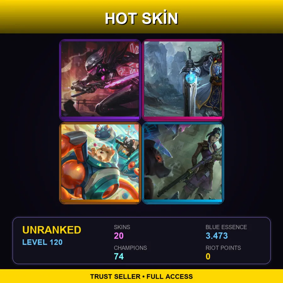 LAS | Lv120 | Unranked | 20 Skin | 74 Champ