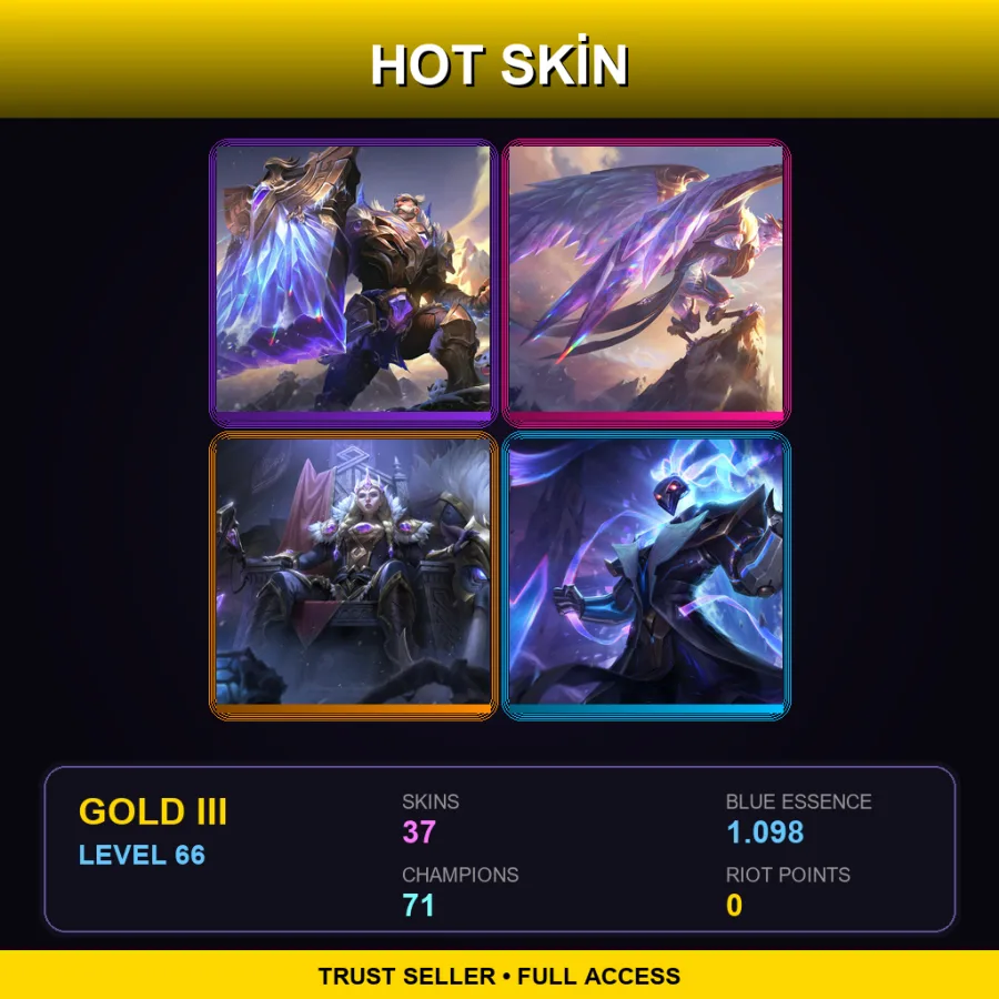 BR | Lv66 | Gold III | 37 Skin | 71 Champ