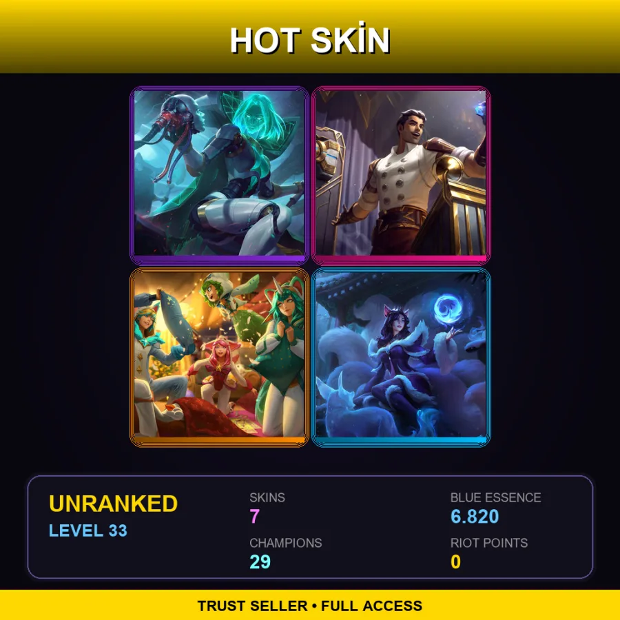 EUW | Lv33 | Unranked | 7 Skin | 29 Champ — Program Leblanc