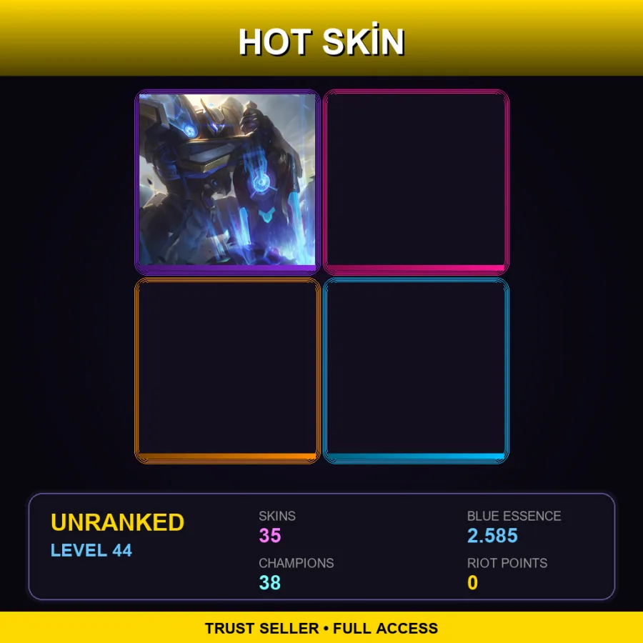 LAS | Lv44 | Unranked | 35 Skin | 38 Champ