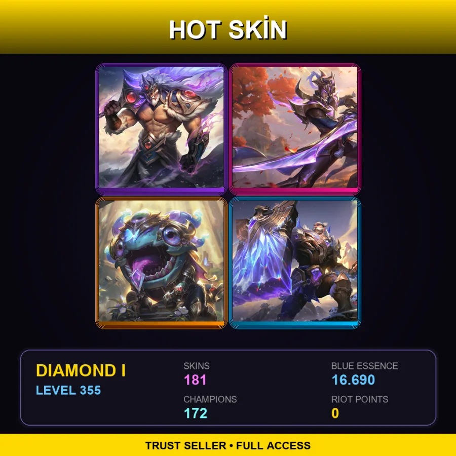 VN | Lv355 | Diamond I | 181 Skin | 172 Champ