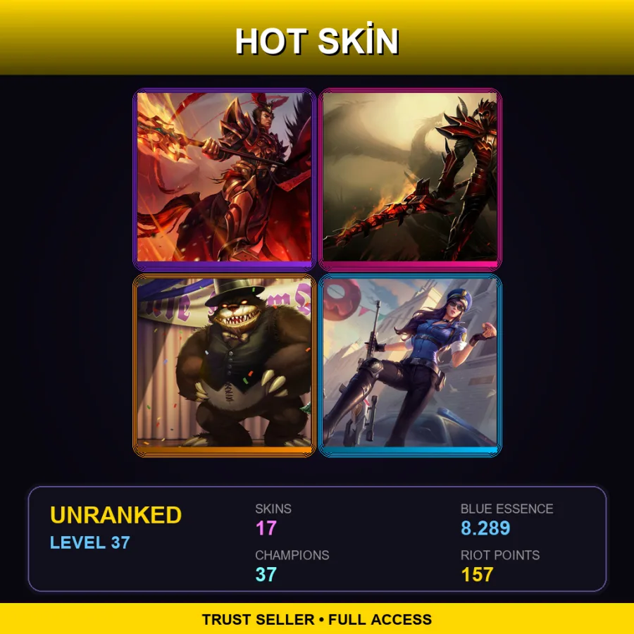 LAS | Lv37 | Unranked | 17 Skin | 37 Champ