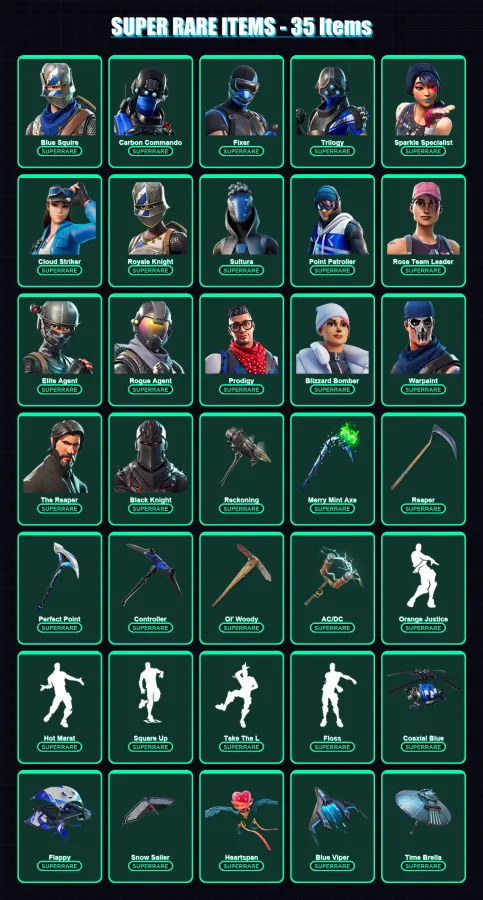 [PC/XBOX/PSN] | Blue Squire | Carbon Commando | Fixer | Trilogy | Sparkle Specialist | 165 skin | 133 pickaxe | 158 emote | 136 glider | Lv1695 — Fortnite account
