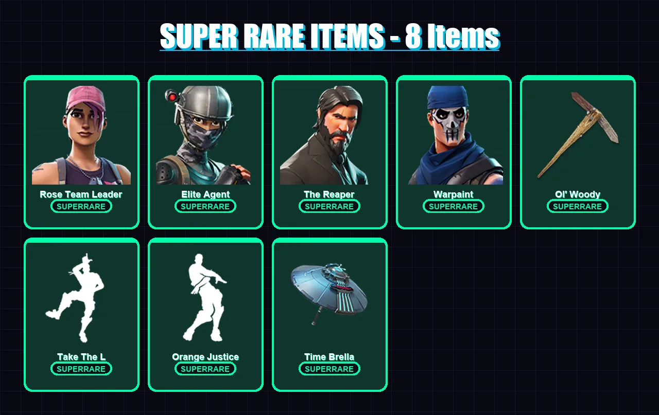 [PC/XBOX/PSN] | Rose Team Leader | Elite Agent | The Reaper | Warpaint | Dark Voyager | 19 skin | 25 pickaxe | 27 emote | 27 glider | Lv472 — Fortnite account