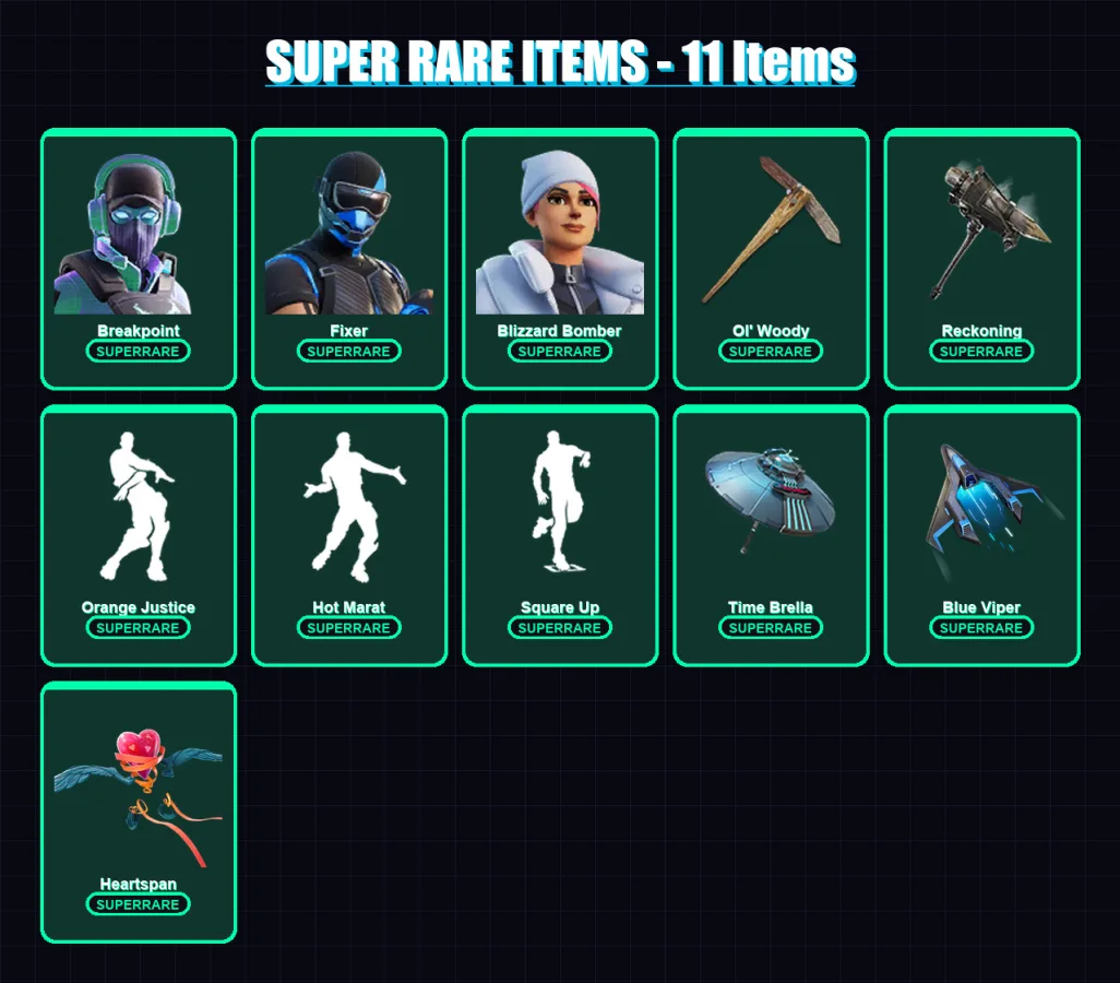 [PS4/PS5/PC] | Breakpoint | Fixer | Blizzard Bomber | Raz | The Ice King | 158 skin | 160 pickaxe | 162 emote | 139 glider | Lv1934