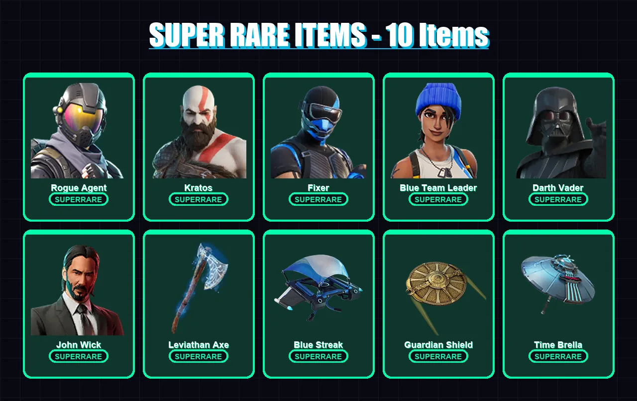 [PC] | Rogue Agent | Kratos | Fixer | Blue Team Leader | Darth Vader | 202 skin | 194 pickaxe | 152 emote | 172 glider | Lv2763