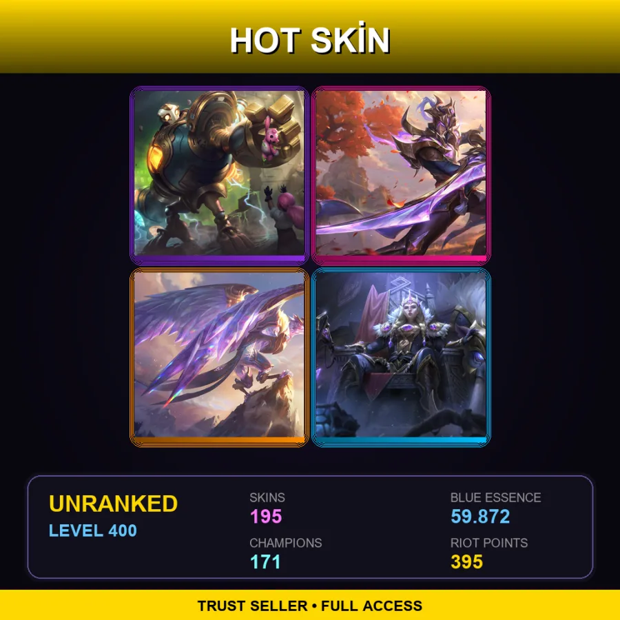 LAS | Lv400 | Unranked | 195 Skin | 171 Champ — Hextech Alistar