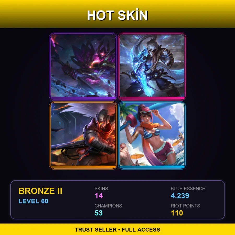 BR | Lv60 | Bronze II | 14 Skin | 53 Champ