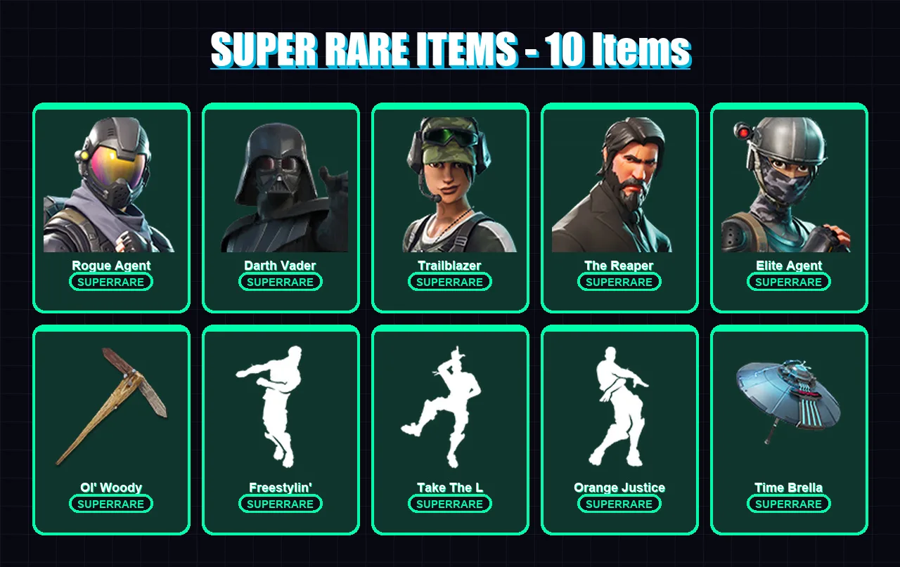 [PS4/PS5/XBOX/PC] | Rogue Agent | Darth Vader | Trailblazer | The Reaper | Elite Agent | 89 skin | 99 pickaxe | 81 emote | 86 glider | Lv1464