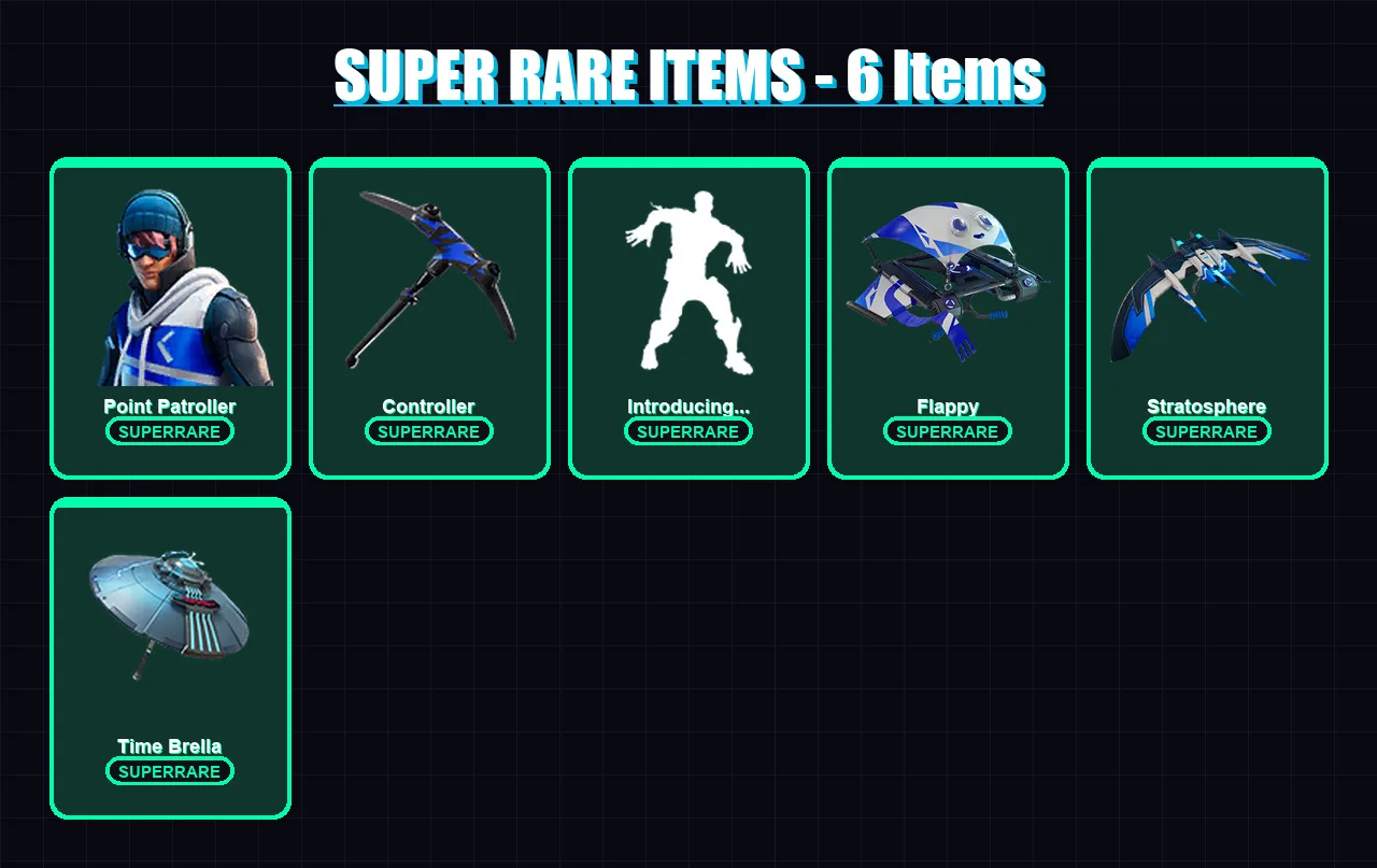 [PC/XBOX] | Point Patroller | Blackheart | The Origin | Ronin | The Imagined | 18 skin | 24 pickaxe | 19 emote | 34 glider | Lv440
