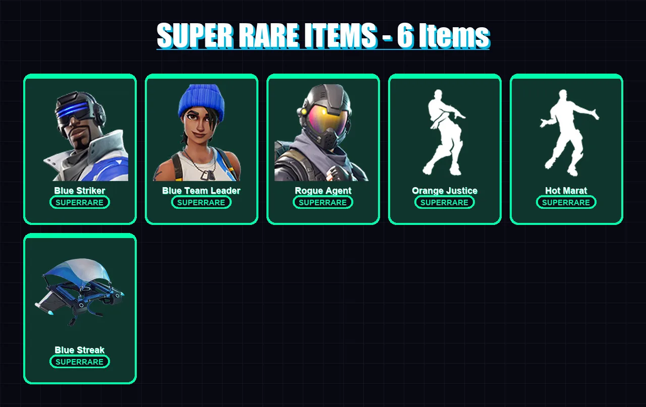 [PC/XBOX/PSN] | Blue Striker | Blue Team Leader | Rogue Agent | Lynx | Hybrid | 34 skin | 57 pickaxe | 45 emote | 57 glider | Lv834 — Fortnite account