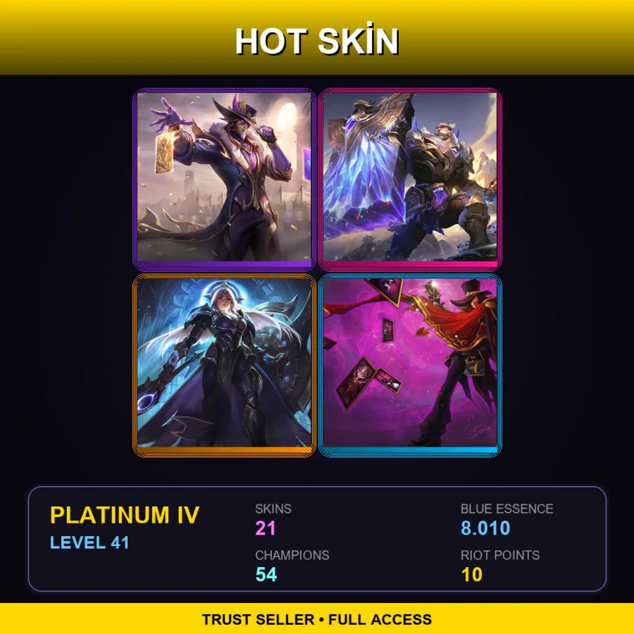 TR | Lv41 | Platinum IV | 21 Skin | 54 Champ