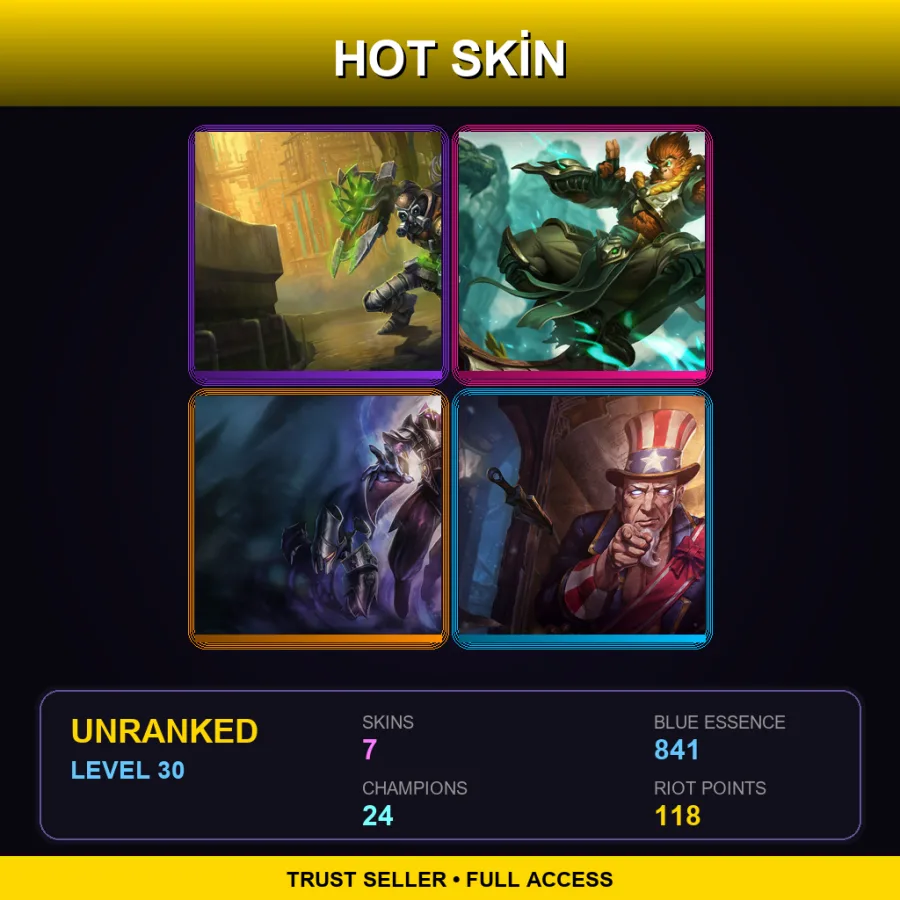 EUNE | Lv30 | Unranked | 7 Skin | 24 Champ — Uncle Ryze