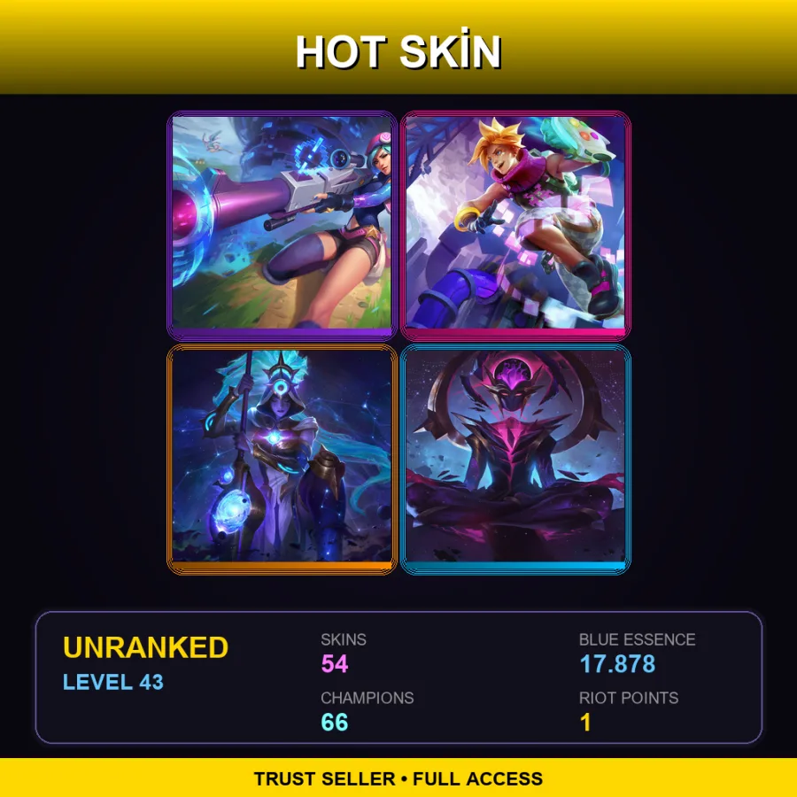 NA | Lv43 | Unranked | 54 Skin | 66 Champ