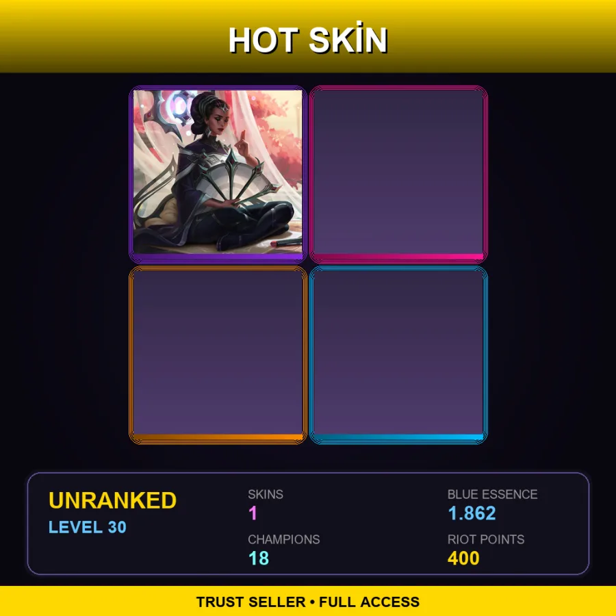 LAN | Lv30 | Unranked | 1 Skin | 18 Champ