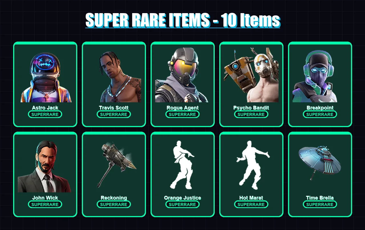 [SWITCH/XBOX/PC] | Astro Jack | Travis Scott | Rogue Agent | Psycho Bandit | Breakpoint | 144 skin | 87 pickaxe | 121 emote | 82 glider | Lv880 — Fortnite account