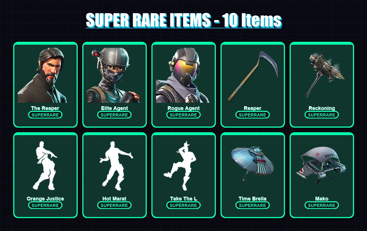 [PS4/PS5/PC] | The Reaper | Elite Agent | Rogue Agent | Lynx | A.I.M. | 99 skin | 111 pickaxe | 113 emote | 120 glider | Lv1869 — Fortnite account