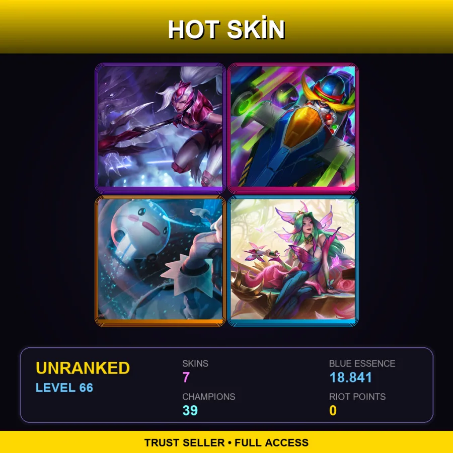 LAN | Lv66 | Unranked | 7 Skin | 39 Champ — Arcade Corki