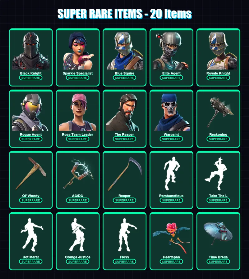 [PC/PSN] | Black Knight | Sparkle Specialist | Blue Squire | Elite Agent | Royale Knight | 249 skin | 248 pickaxe | 210 emote | 205 glider | Lv2661