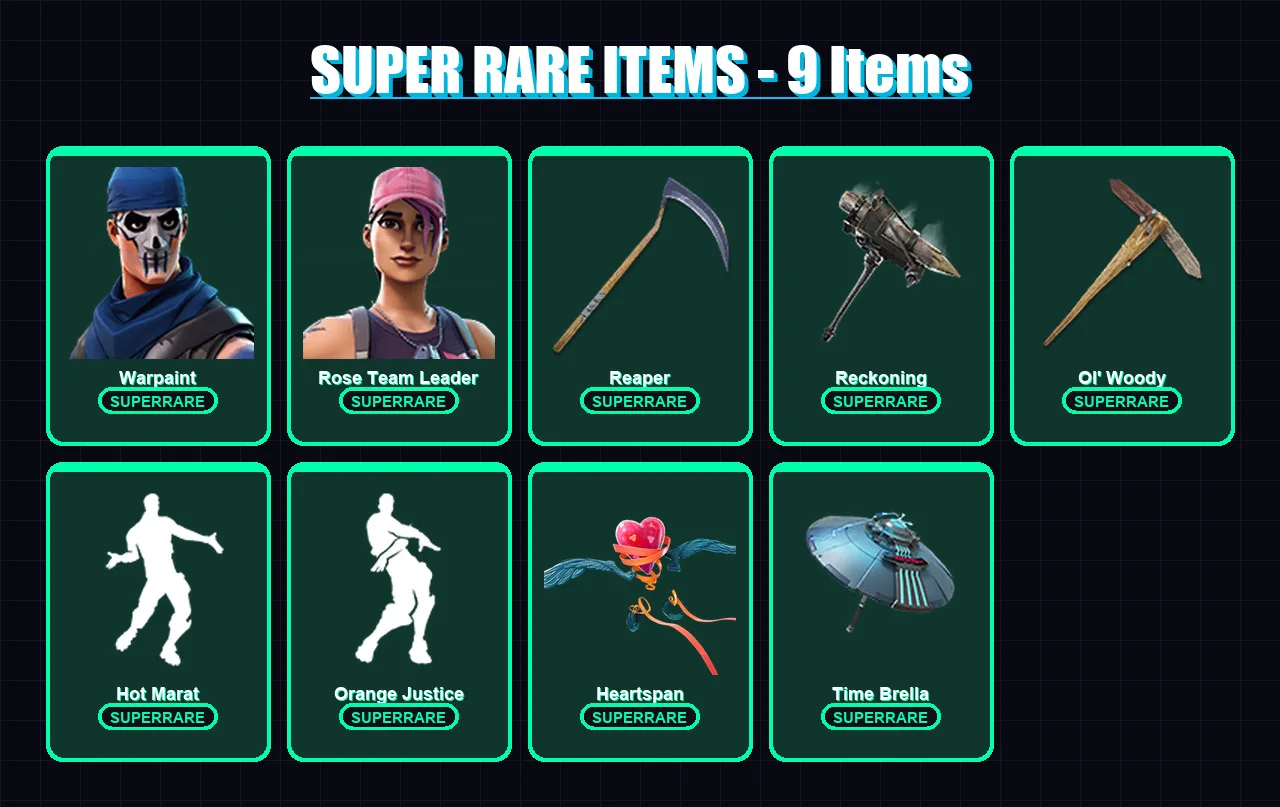 [PC/XBOX] | Warpaint | Rose Team Leader | Catalyst | Drift | Lynx | 73 skin | 64 pickaxe | 69 emote | 68 glider | Lv661