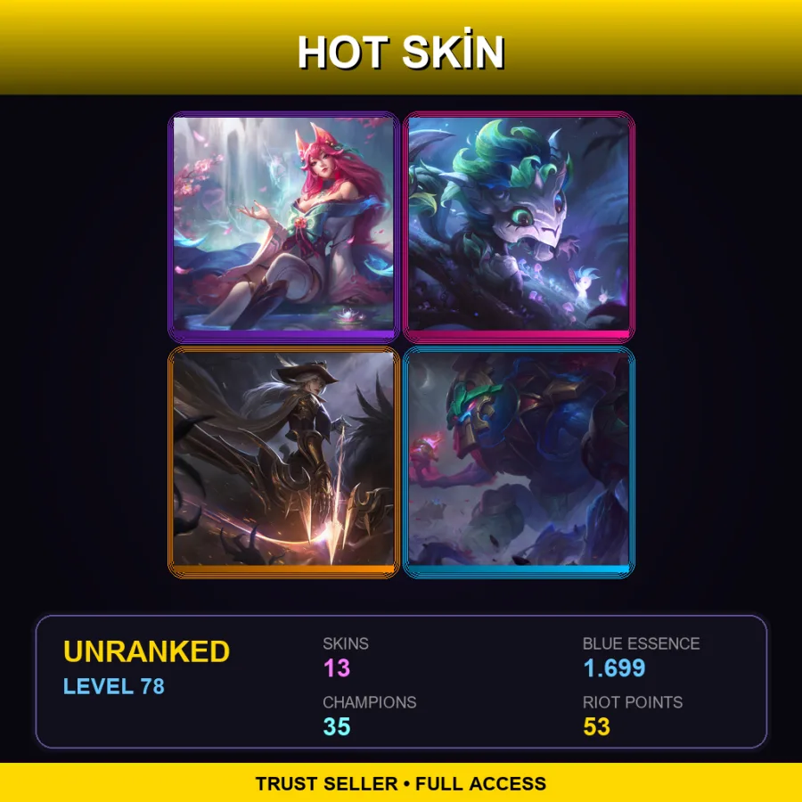 LAS | Lv78 | Unranked | 13 Skin | 35 Champ