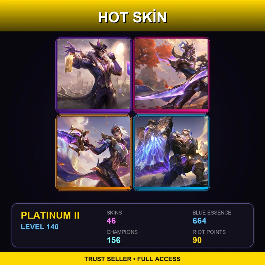 TR | Lv140 | Platinum II | 46 Skin | 156 Champ