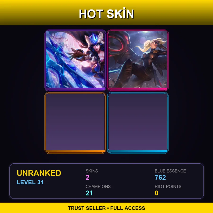 EUW | Lv31 | Unranked | 2 Skin | 21 Champ