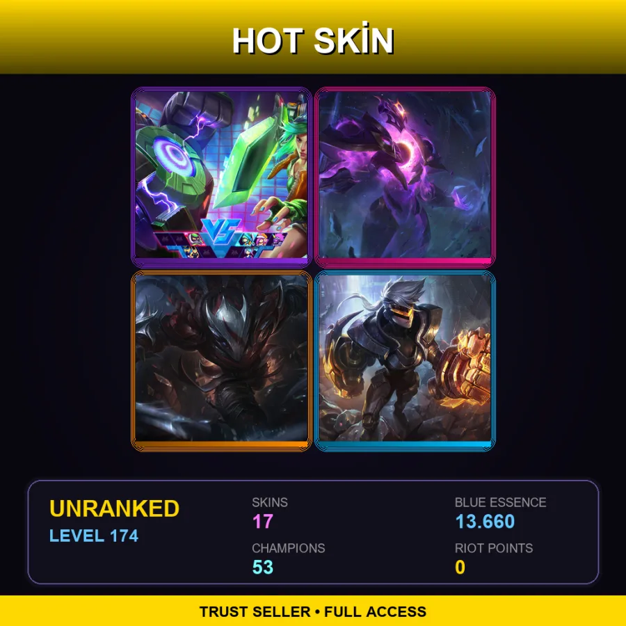 EUNE | Lv174 | Unranked | 17 Skin | 53 Champ