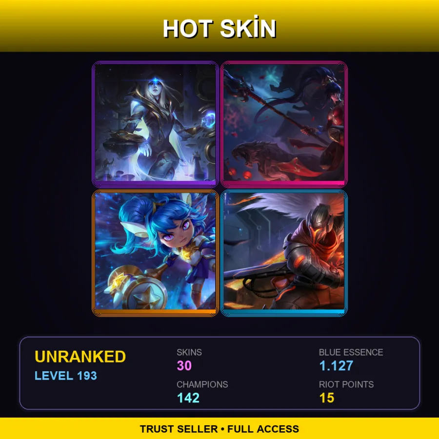 LAS | Lv193 | Unranked | 30 Skin | 142 Champ — Molten Rammus