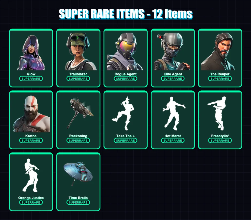 [PC/XBOX] | Glow | Trailblazer | Rogue Agent | Elite Agent | The Reaper | 177 skin | 141 pickaxe | 147 emote | 148 glider | Lv1729
