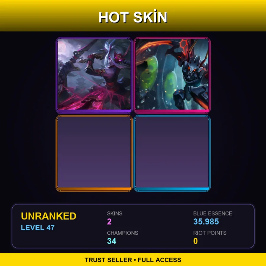 NA | Lv47 | Unranked | 2 Skin | 34 Champ with LeBlanc