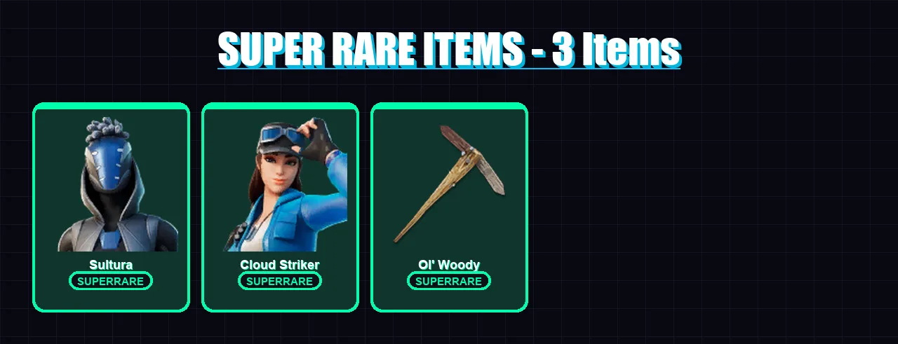 [PC/XBOX/PSN] | Sultura | Cloud Striker | The Foundation | Deadpool | Hades | 116 skin | 135 pickaxe | 103 emote | 113 glider | Lv1586