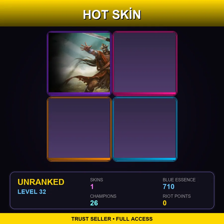 TR | Lv32 | Unranked | 1 Skin | 26 Champ