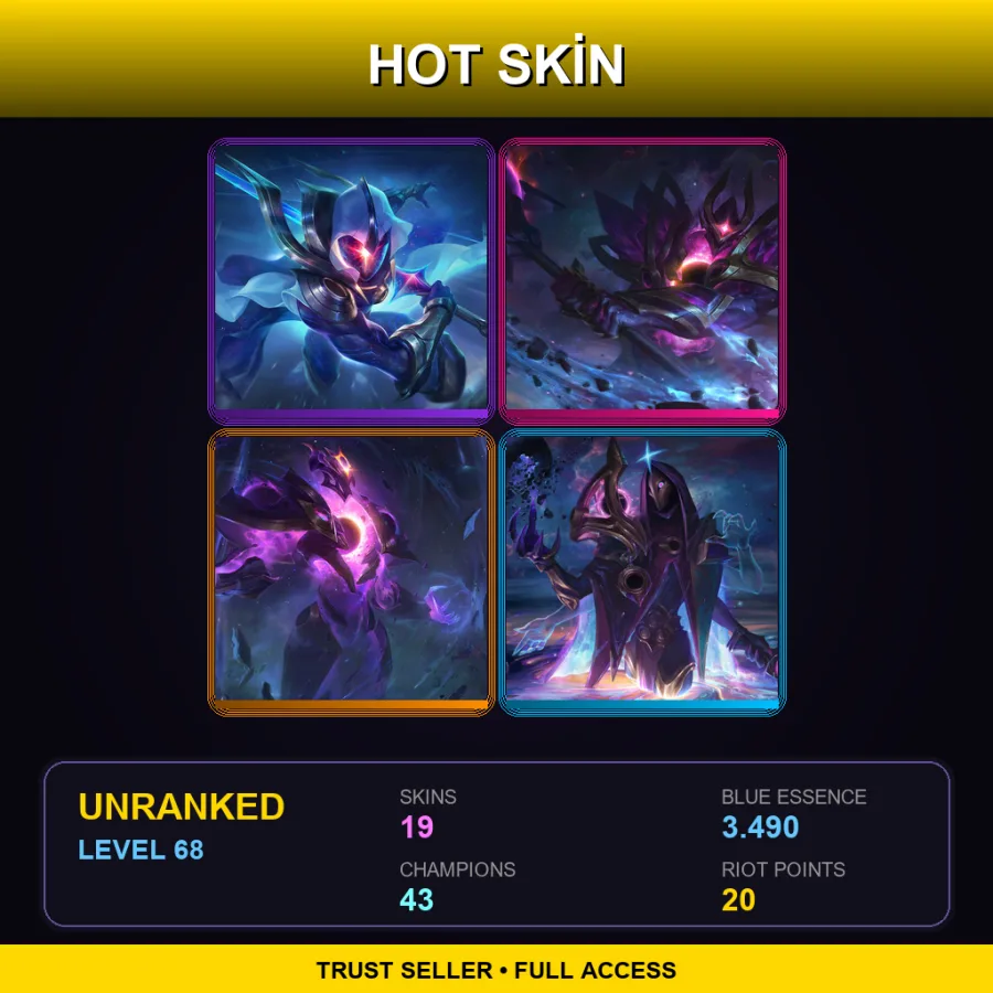 LAS | Lv68 | Unranked | 19 Skin | 43 Champ